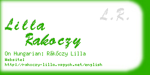 lilla rakoczy business card